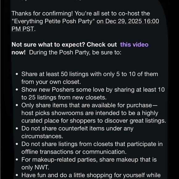 "Everything Petite Posh Party" on Dec 29, 2025 16:00 PM PST. - Picture 2 of 2